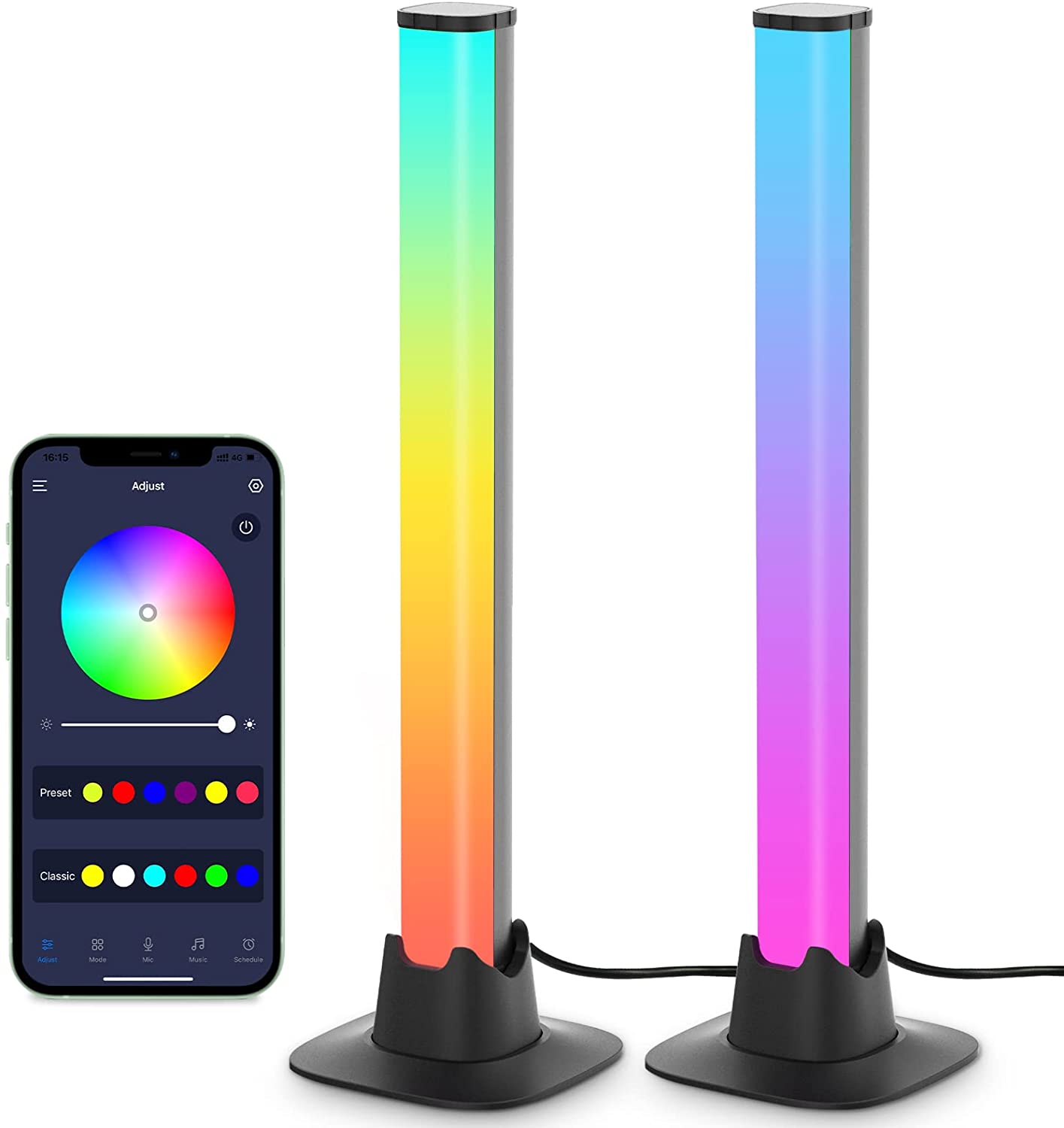 LED Lichtleisten Musiksteuerung – Farbwechsel App-gesteuert für Gaming & TV