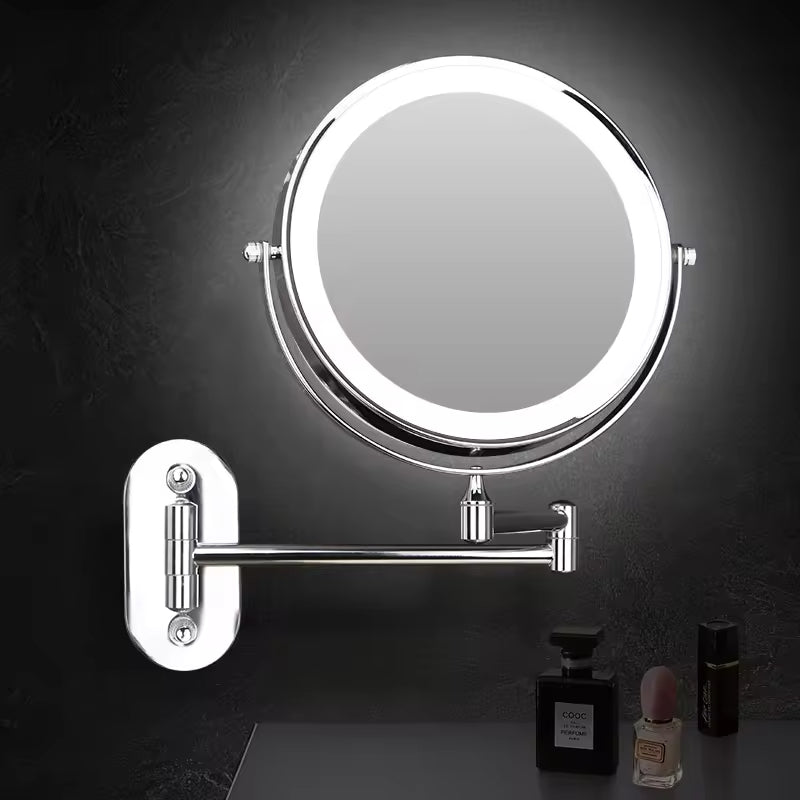 LED Schminkspiegel kabellos – Dimmbar mit 3 Lichtfarben & Vergrößerung