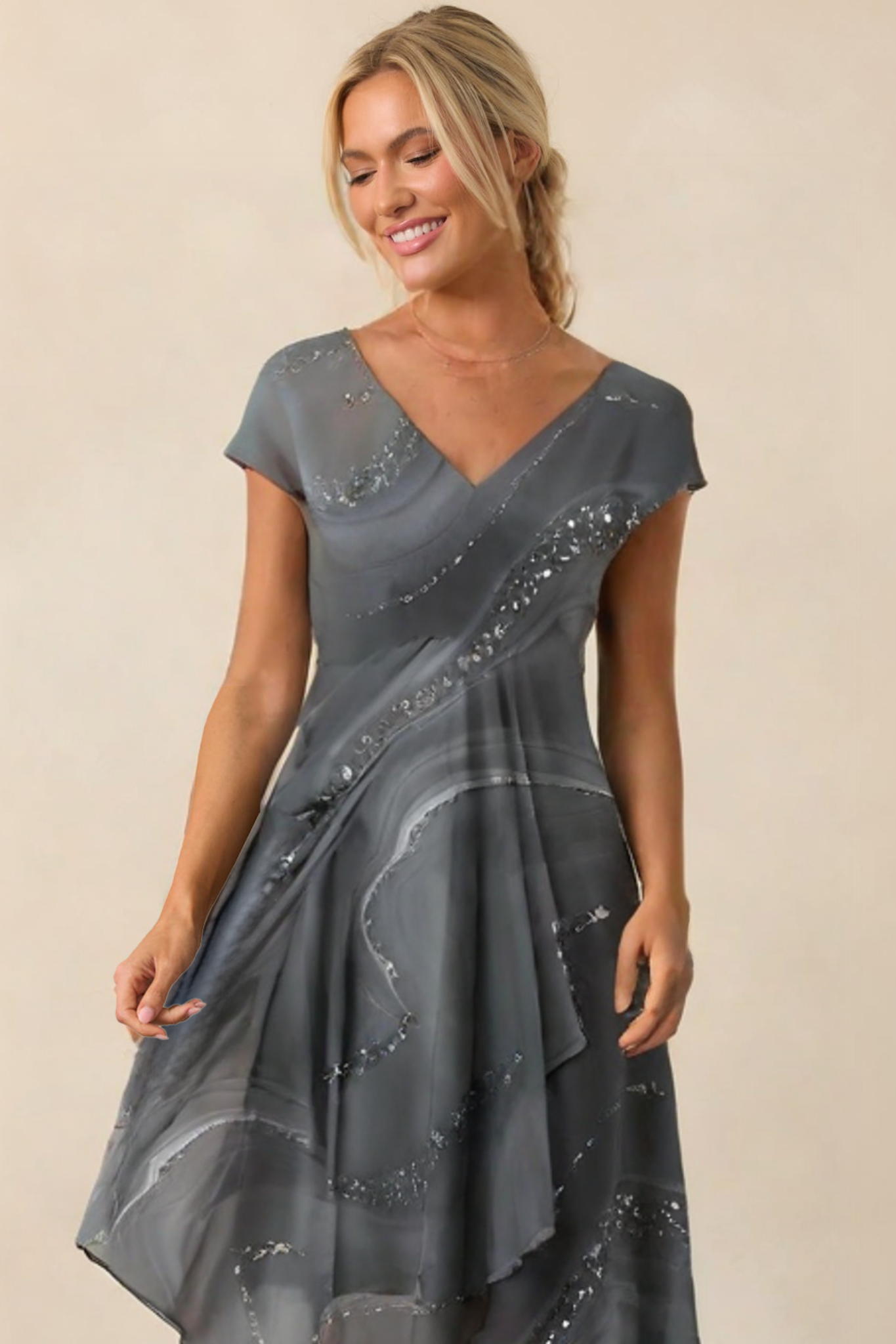 Sommerkleider - Midikleid Ärmellos – Viskose-Mix & Boho-Chic