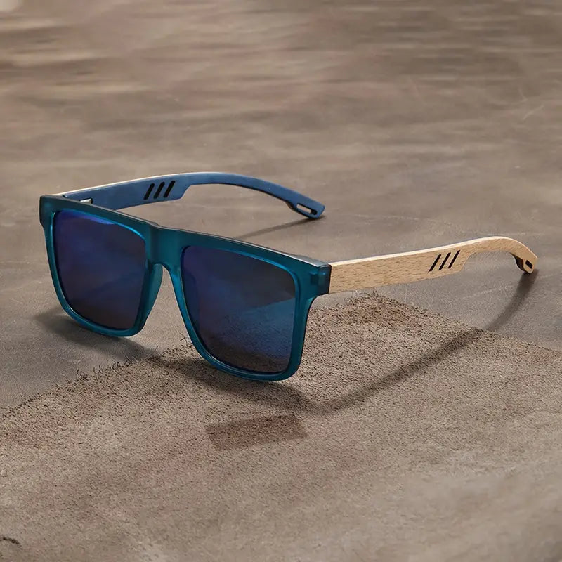 Sonnenbrille Unisex – Holzrahmen – UV400 Schutz – Ideal für Sommer & Freizeit