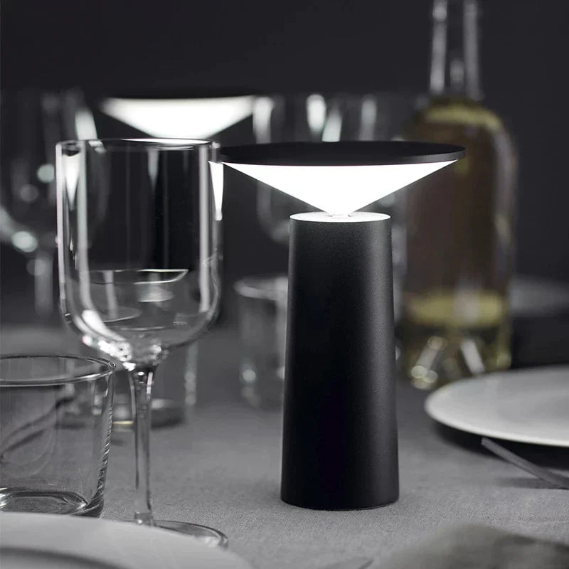 Kabellose LED Tischlampe – Dimmbar, 360° Drehbar, Flexibel & Modern