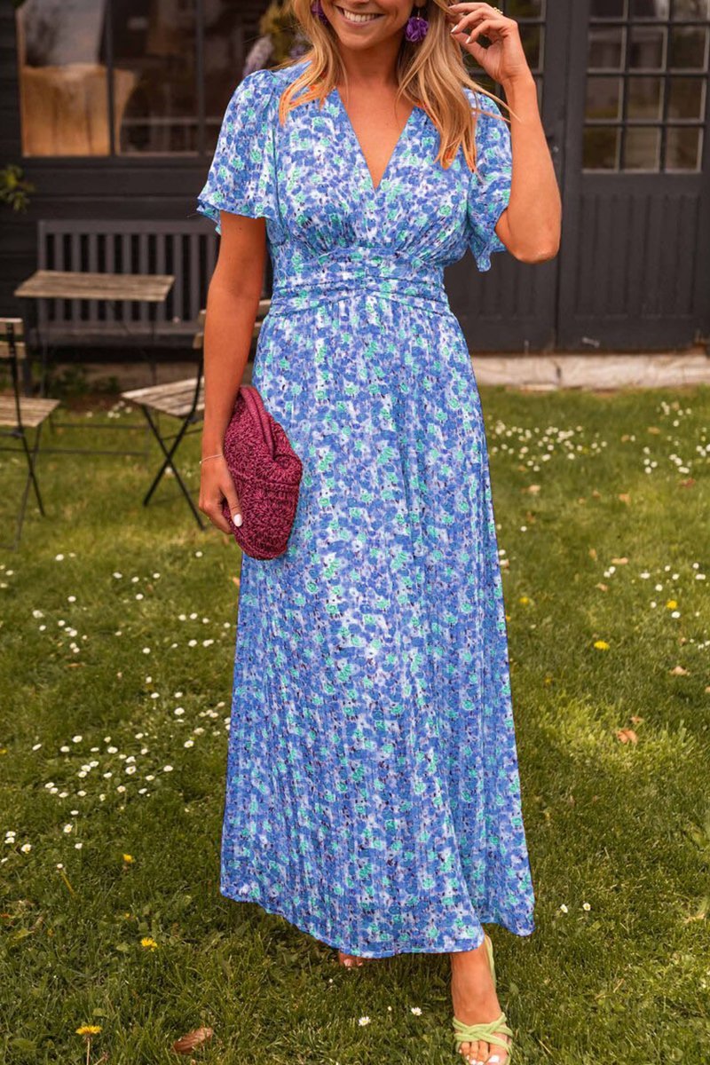 V-Ausschnitt Kleid – Fließende Silhouette – Elegant & Leicht – Vielseitig für Alltag & Anlass