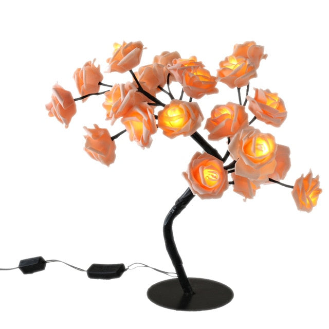 LED Rosenbaum Dekoleuchte – 45 cm, warmweiß, biegsame Äste, USB oder Batteriebetrieb