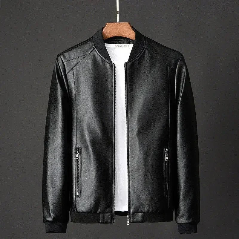 Herren Lederjacke - Wasserdicht Freizeitjacke für Alltag