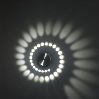 LED Spiral-Leuchte – Aluminium, Decke & Wand, 7 Farben, Modernes Design